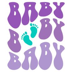 Retro Baby Footprints Word