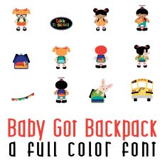Baby Got Backpack Full Color Font