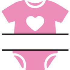 Split baby onesie name tag