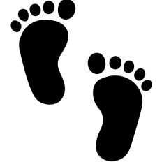 Newborn baby footprints