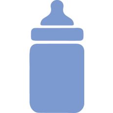 Baby bottle simple icon