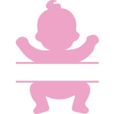 Newborn baby girl split name tag