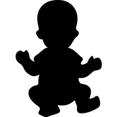 Simple Newborn baby silhouette