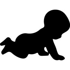 Simple Crawling baby silhouette