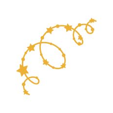 Festive stars spiral garland