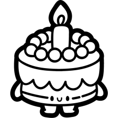 chibi baby cake outline