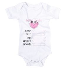 Baby Girl Heart Birth Announcement