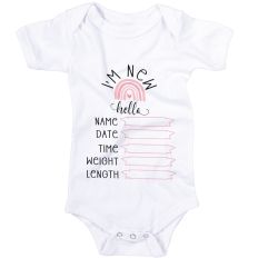 Baby Girl Rainbow Birth Announcement