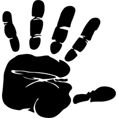 baby hand silhouette