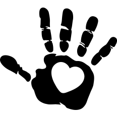 baby hand silhouette