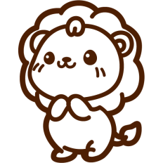 cute baby lion outline