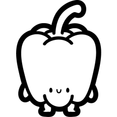 chibi pepper outline