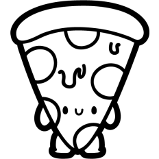 chibi pizza outline