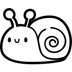 cute snail outline