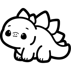 baby stegosaurus outline