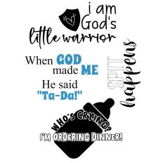 Baby Stickers – Faith & Funny Sayings