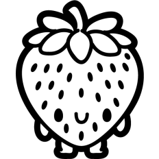 chibi strawberry outline