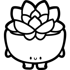 chibi baby succulent in a  pot