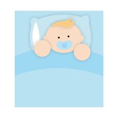 Baby Boy Tuck In Card