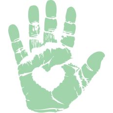 Baby Hand Print with heart