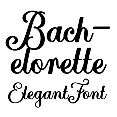 BFC Bachelorette Calligraphy Script Wedding Font