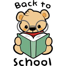 cute teddy bear back to school