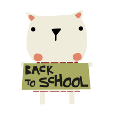 Back to school cat