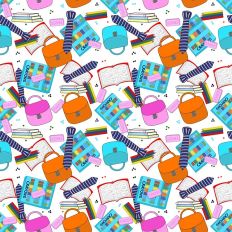 Back to school seamless pattern paper