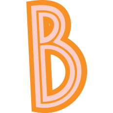 Orange Letter B