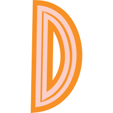 Orange Letter D