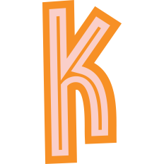 Orange Letter K