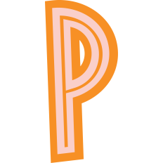 Orange Letter P