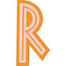 Orange Letter R