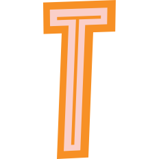 Orange Letter T