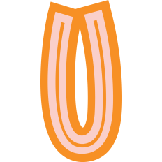 Orange Letter U