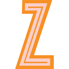 Orange Letter Z