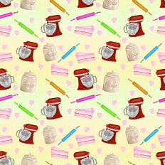 Baking repeating pattern paper