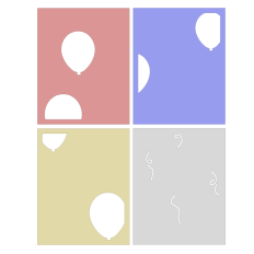 Balloons layering stencil