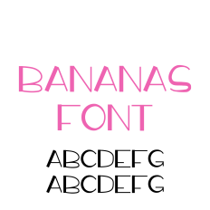 Bananas Font, Sans Serif Font, Playful Handwritten Font