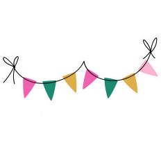 Banner Pink Green Yellow for Valentine’s Day - Print & Cut