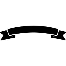 Simple ribbon banner ornament
