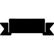Simple ribbon banner ornament