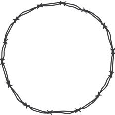 Barbed Wire Wreath