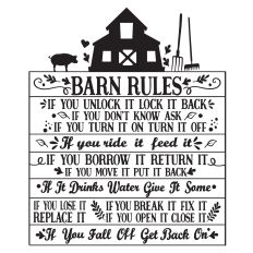 Barn Rules Cut File 