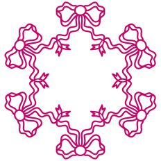 Baroque Ribbon Bow Circle Border Frame Garland