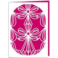 Baroque Ribbon Bow Draped Swag Greetings Card