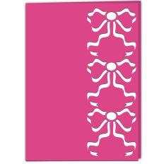 Baroque Ribbon Bow Lace Edged Greetings Card