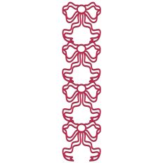 Baroque Ribbon Bow Vertical Border