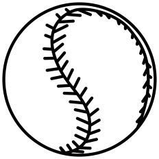 Baseball Ball Outline