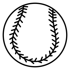Baseball Ball Outline